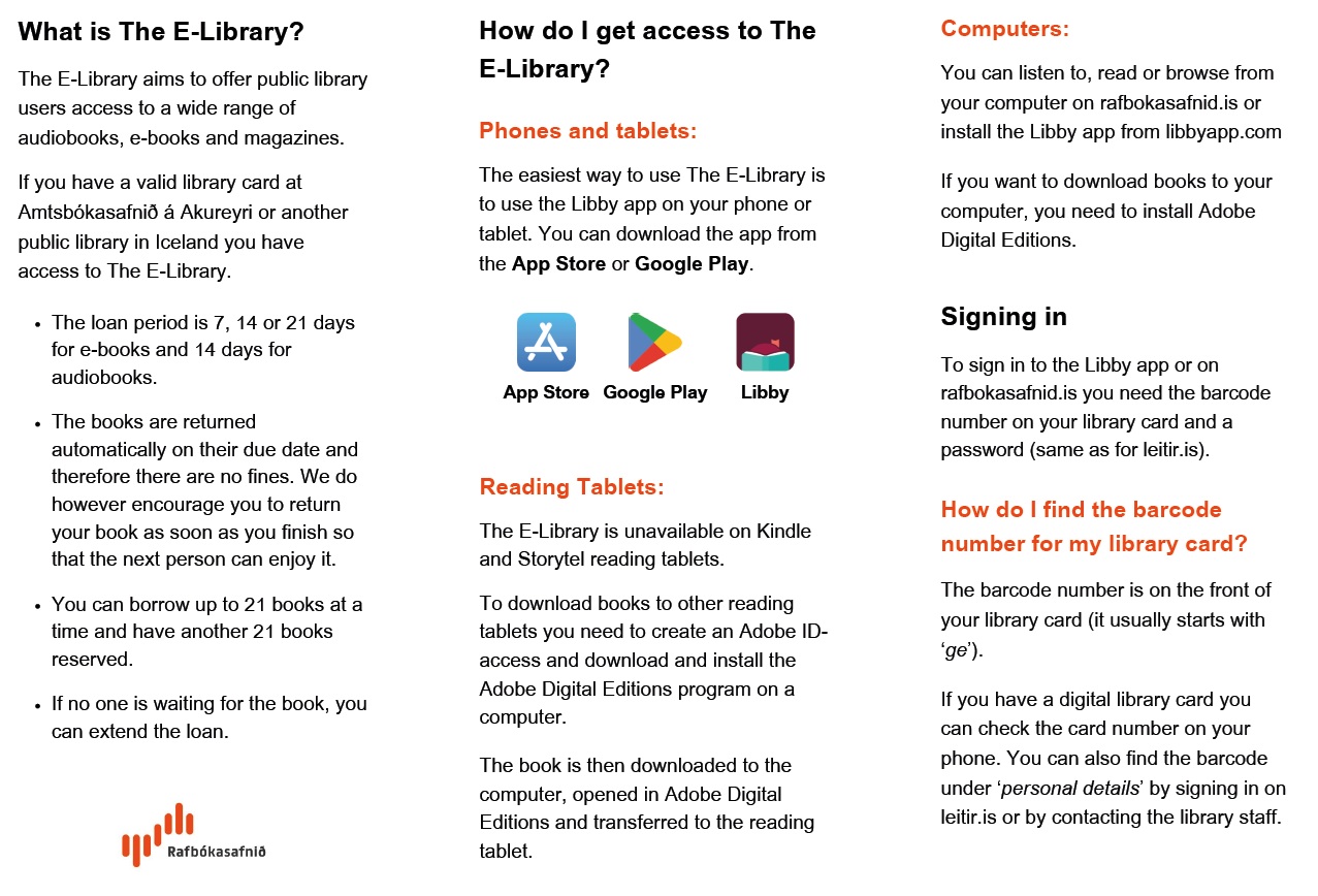 Brochure about the E-library - part 2/2